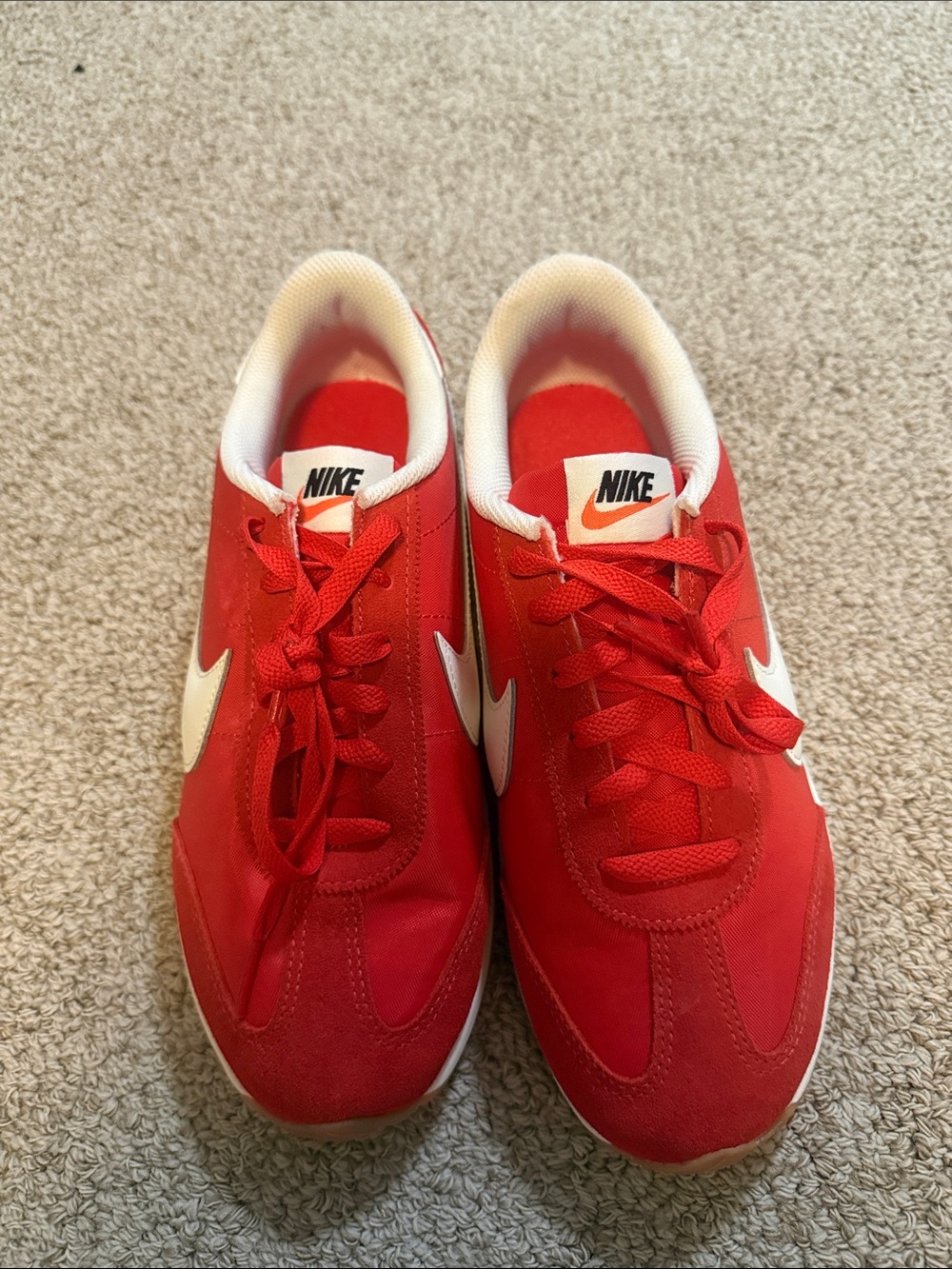 BNWOT Nike Red & White Low-Top Athletic Sneakers, sz 9